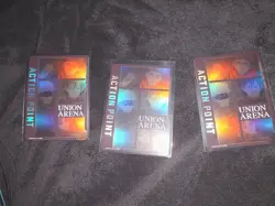 Union Arena Action Point Holo Trading Cards Lot - 3 English Standard Size - Image 1