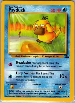 Psyduck 53/62 Non Holo Fossil - Pokemon Card - LP - Image 1