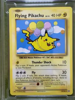 POKEMON Flying Pikachu TCG 9.5 MINT + CARD Evolution SECRET 2016 Pokemon XY #110 - Image 3