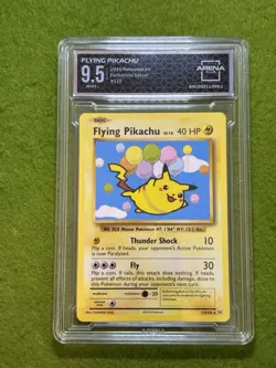 POKEMON Flying Pikachu TCG 9.5 MINT + CARD Evolution SECRET 2016 Pokemon XY #110 - Image 5