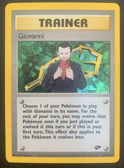 Pokemon Giovanni 18/132 Gym Challenge Trainer Holo Rare Unlimited Card LP - Image 1