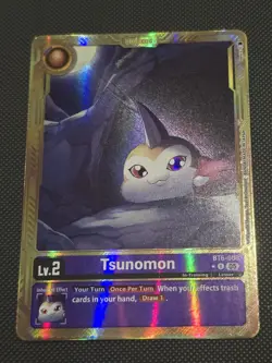Digimon Card Game Tsunomon (Gold Border) Generation BT6-006 U* - Image 1