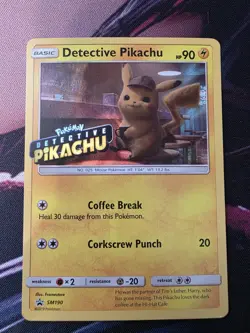 1 Lp Pokemon Detective Pikachu Promo Stamped Holo Card SM190 - Image 1