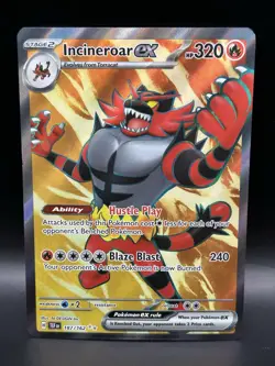 Incineroar ex 187/162 - Pokemon Temporal Forces Card - DMG - Image 1