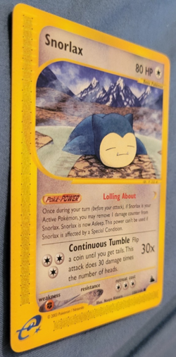 Snorlax 100/144 Skyridge 2003 E-Series E-Reader Pokemon Card TCG - Image 2