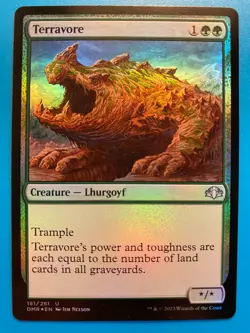 MTG 1x FOIL Terravore # 181 Dominaria Remastered Magic the Gathering Card x1 NM - Image 1