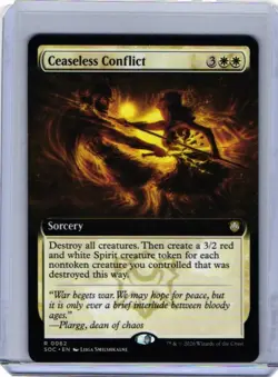 NM Extended Art Ceaseless Conflict, MTG, Strixhaven Commander, Magic, 62 - Image 1