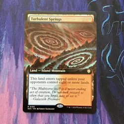 Turbulent Springs MINT Extended Art 105 Strixhaven Commander SOC MTG R Unplayed - Image 1
