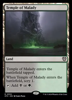 (x4) Temple of Malady 0330 Play Set Rare Thunder Junction Commander MTG NM - Image 1