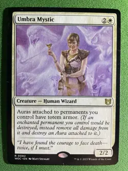 MTG Magic the Gathering Umbra Mystic (82/208) Wilds of Eldraine Commander LP - Image 1