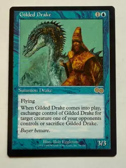 MTG-(Magic The Gathering) Urza's Saga-Gilded Drake NM-Free Shipping! - Image 1