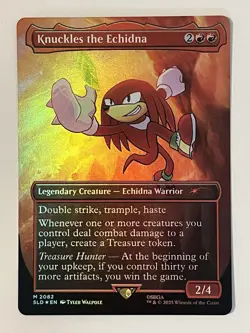 Knuckles the Echidna (Rainbow Foil) Secret Lair Drop Foil MTG - Image 1