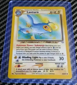 NM Lanturn 32/64 Neo Revelation Non Holo Base WotC Pokemon Original - Image 1