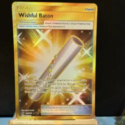 Pokemon Wishful Baton Secret Rare Full Art Holo 121/111 SM-Crimson Invasion - Image 1