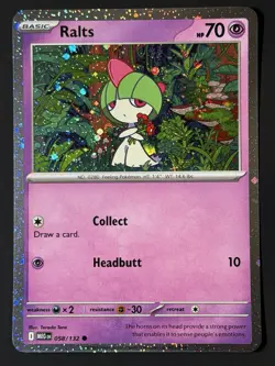 SWIRL 🌀Ralts 058/132 Mega Evolution Cosmos Holo Promo NM Pokemon TCG - Image 2