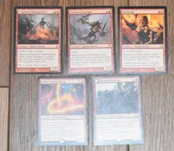 MTG 5 Red Rare Hanweir Garrison Abbot of Keral Keep Ash Zealot Zealous Conscript - Image 2