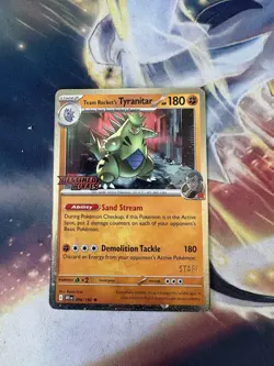Pokemon TCG Team Rocket's Tyranitar (Prerelease) [Staff]096/182 Misc Promos NM - Image 1