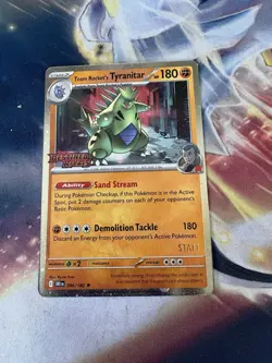 Pokemon TCG Team Rocket's Tyranitar (Prerelease) [Staff]096/182 Misc Promos NM - Image 2