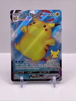 Pokemon 2021 Surfing Pikachu VMAX 009/025 Celebrations 25th Yr Holo NM - Image 1