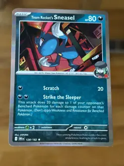Team Rocket's Sneasel - 128/182 - Holo Rare - Pokemon Destined Rivals - Image 1