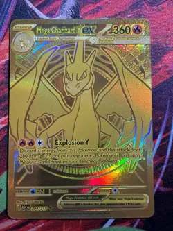 Mega Charizard Y EX 294/217 Gold Hyper Rare, Ascended Heroes, Pokemon TCG (NM) - Image 1