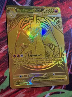 Mega Charizard Y EX 294/217 Gold Hyper Rare, Ascended Heroes, Pokemon TCG (NM) - Image 2