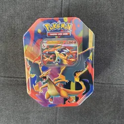 Mega Charizard Ex Pokemon Sealed Tin (Mega Charizard Y ex) FACTORY SEALED - Image 1
