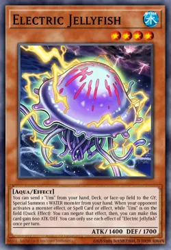 Yugioh - Electric Jellyfish (Super Rare) (1st Edition) - LED9-EN019 (P) - Image 1