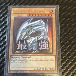 Yu-Gi-Oh! TCG Blue-Eyes White Dragon Normal Holo 1st Ed ATK 3000 DEF 2500 - Image 1