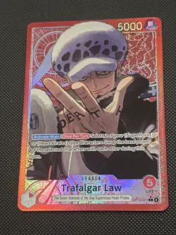 Trafalgar Law - OP14-001 (Alt Art Leader) OP14-001 The Azure Sea's Seven Foil NM - Image 1