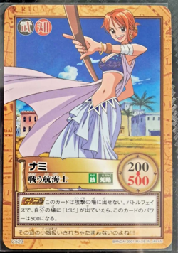 2001 BANDAI One Piece Hyper Battle NAMI SCARCE C523 EARLY CARD VINTAGE - Image 1