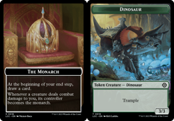 The Monarch // Dinosaur Double-Sided Token LCC The Lost Caverns of Ixalan MTG NM - Image 1