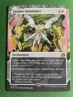 Greater Auramancy #4 (NM) Wilds of Eldraine WOT Magic MTG - Image 1