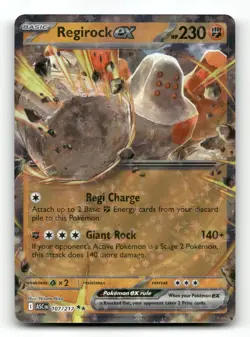 Regirock ex 107/217 - ME: Ascended Heroes - Pokemon Card NM/M - Image 1
