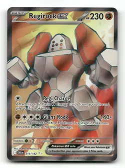 Regirock ex 214/182 - Destined Rivals - Pokemon Card NM/M - Image 1