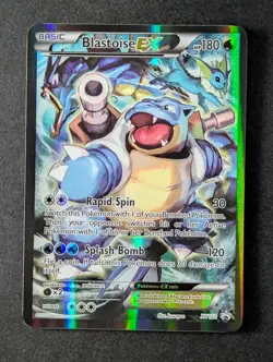 2016 Pokemon BLASTOISE EX #XY122 Black Star Promo Red & Blue Coll. English - Image 1