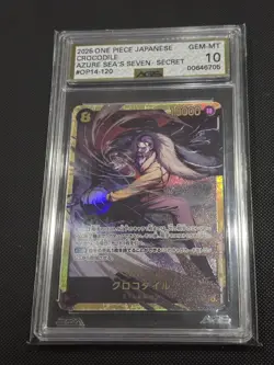 Crocodile OP14-120 SEC Secret Rare The Azure Sea's Seven One Piece TCG Japanese - Image 1