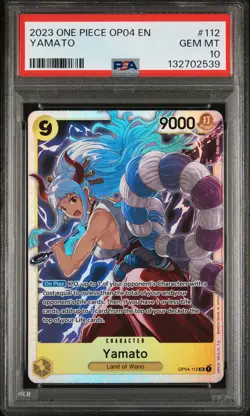 2023 ONE PIECE OP04-KINGDOMS OF INTRIGUE #112 YAMATO PSA 10 - Image 1