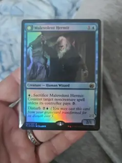 MTG MID Malevolent Hermit FOIL HOLO Innistrad: Midnight Hunt 061/277 PACK FRESH - Image 1