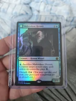MTG MID Malevolent Hermit FOIL HOLO Innistrad: Midnight Hunt 061/277 PACK FRESH - Image 4