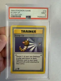 1999 Pokemon - 1st Edition Shadowless Scoop Up Rare Base Set 78/102 PSA 9 Mint! - Image 2