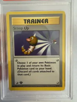 1999 Pokemon - 1st Edition Shadowless Scoop Up Rare Base Set 78/102 PSA 9 Mint! - Image 3