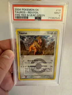 2004 Pokemon Tauros Reverse Holo Rare EX Fire Red & Leaf Green 10/108 PSA 9 Mint - Image 1