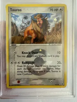 2004 Pokemon Tauros Reverse Holo Rare EX Fire Red & Leaf Green 10/108 PSA 9 Mint - Image 4