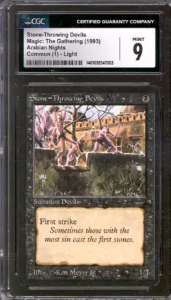 Magic MTG Arabian Nights Stone-Throwing Light CGC 9 Mint NEAR MINT NM - Image 1