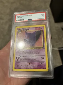 Pokemon Gengar Fossil 20/62 Rare Holo PSA 7 English 1999 Card - Image 4