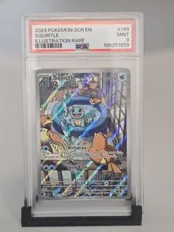 Pokemon TCG Squirtle 148/142 Stellar Crown Holo Full Art PSA 9 - Image 1