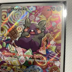 Morpeko 206/182 SV04: Paradox Rift Illustration Rare Full Art Holo Pokemon Card - Image 3