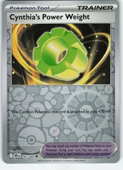Cynthia's Power Weight 162/182 Reverse Holo SV10: Destined Rivals NM Pokemon - Image 1