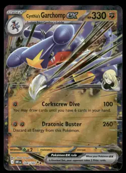 Pokemon Cards Cynthia's Garchomp ex 104/182 Destined Rivals Double Rare NM - Image 1